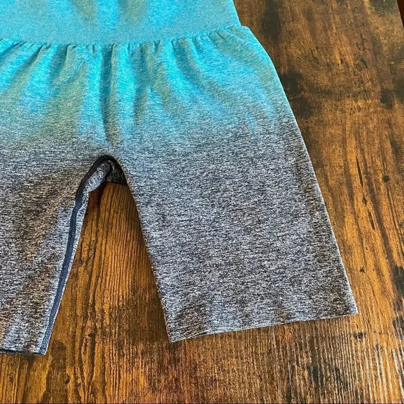 Running Girl ombre blue biker shorts - Picture 4 of 16